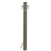 Colortap Kerti kút TOTEM 407 - szürke, 2 db csappal, flexibilis bekötőcsővel, tömlőtartóval