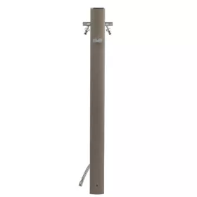   Colortap Kerti kút TOTEM 407 - szürke, 2 db csappal, flexibilis bekötőcsővel, tömlőtartóval