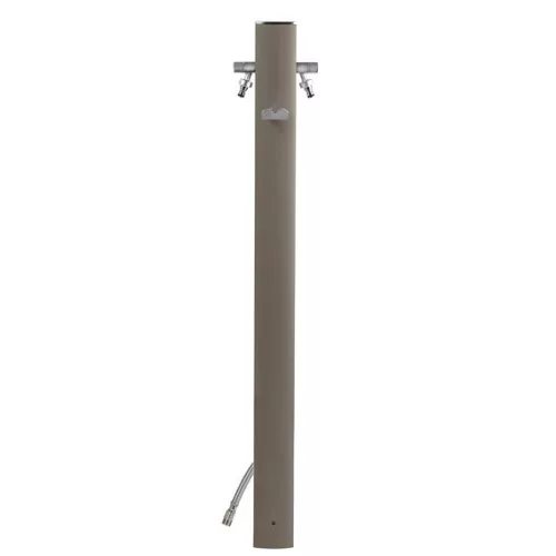 Colortap Kerti kút TOTEM 407 - szürke, 2 db csappal, flexibilis bekötőcsővel, tömlőtartóval