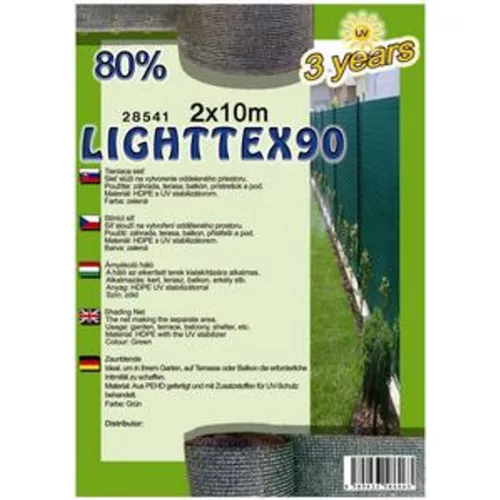 Árnyékoló háló LIGHTTEX90 2x10m zöld 80%