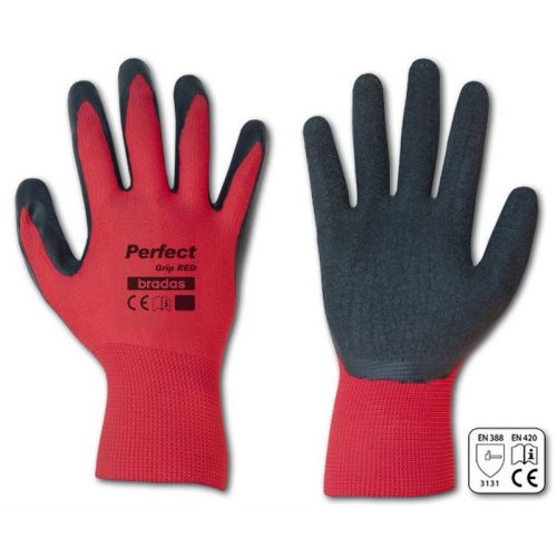 Bradas Perfect Grip Red latex kesztyű 7 - S méret (RWPGRD7)