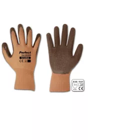   Bradas Perfect Grip Brown latex kesztyű 9 - L méret (RWPGBR9)