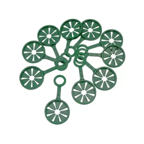Rögzítő bármilyen növénytámaszhoz, zöld, kerek 3,5cmx11mm, 10db-os szett