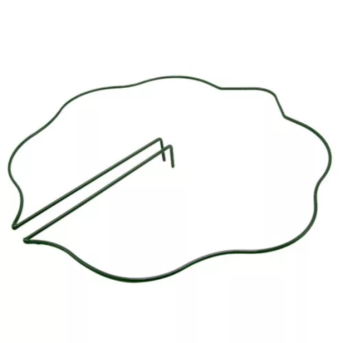 Műanyag növénytámasz, hullámos, zöld, átm.40cm, +állítható klipsz