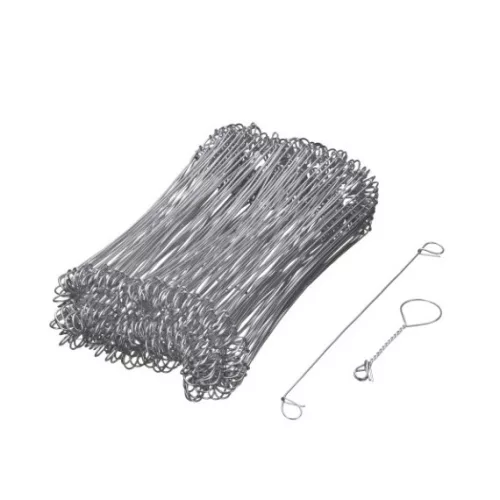 16cm hosszúságú horganyzott hurkos drótok, 16 cm x 1mm