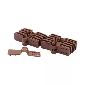   Rögzítő klipsz árnyékolóhálóhoz, nem visszabontható, barna 20 db