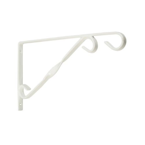 Fali virágtartó kar fehér 30 cm
