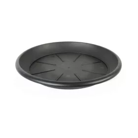 Fekete polipropilén virágcserép-alátét, 4x33cm