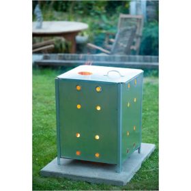   Tradicionális lombégető, horganyzott fedéllel, szögletes, 65x46x46cm, 130l