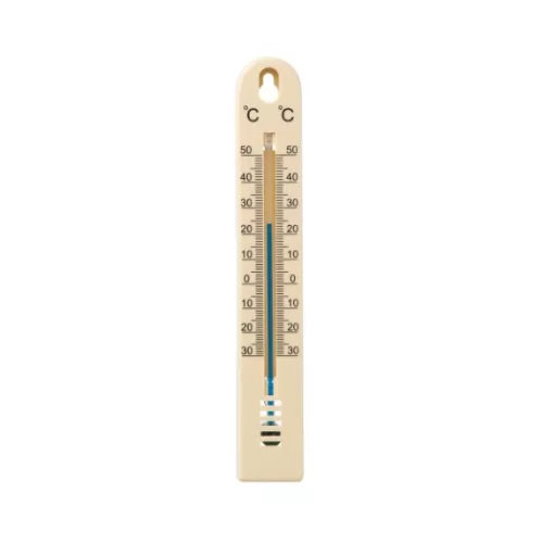 Fali hőmérő 17x2,5x0,5cm barna