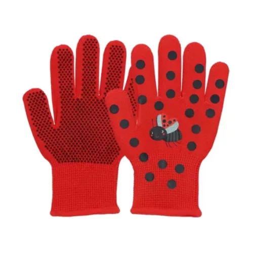 Katicás gyerek kesztyű, PIROS 9,7x18,5cm