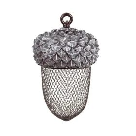 Felakasztható makk alakú madáretető ráccsal