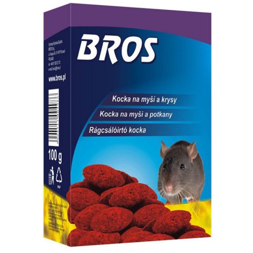 Bros Paraffinos rágcsálóirtó blokk / kocka 100 gr