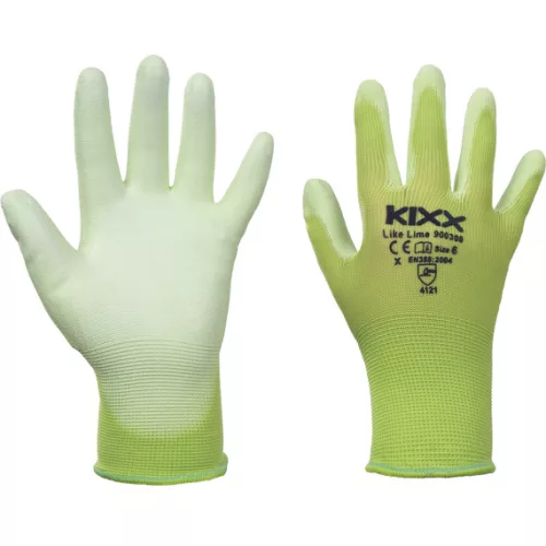 LIKE LIME kesztyű nylon PUzöld 8 méret-430061