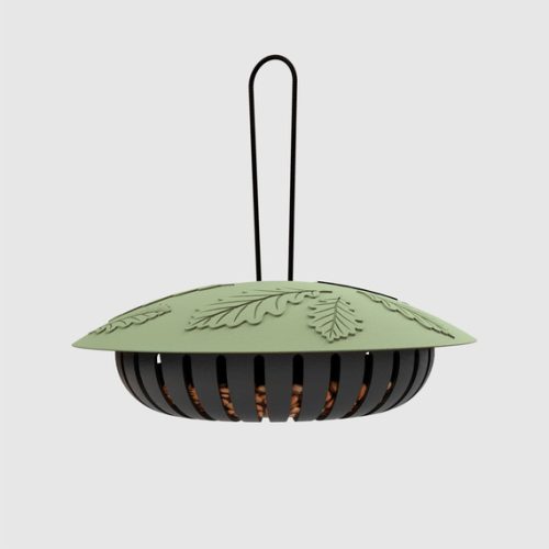 MILA 98%-ban újrahasznosított madáretető földimogyoróhoz, zöld/fekete 22x6x6