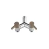 Colortap kerti csap ECO dupla, Y 1/2" - 3/4"x 3/4" - galambszürke