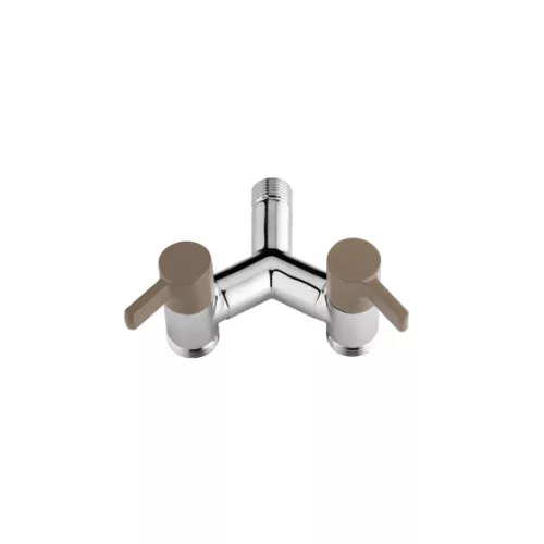 Colortap kerti csap ECO dupla, Y 1/2" - 3/4"x 3/4" - galambszürke