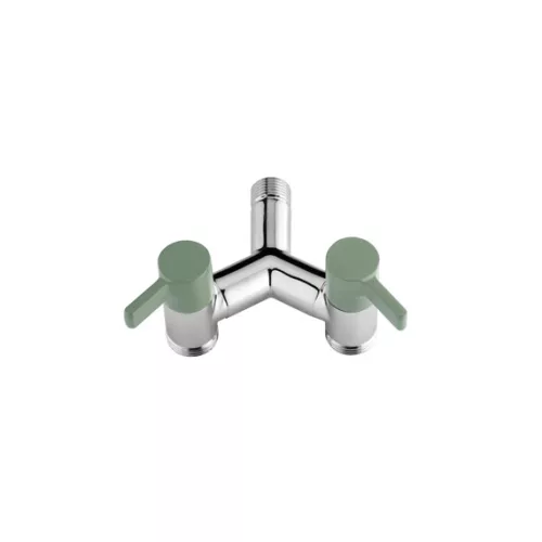 Colortap kerti csap ECO dupla, Y 1/2" - 3/4"x 3/4" - khaki zöld