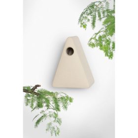   NINA kerámia fészkelő odú, bézs - kézzel készített 12,3x16x21