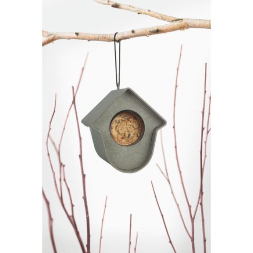 EVIE 100%-ban újrahasznosított madáretető, szürke, szürke előlappal 15x13,5x17