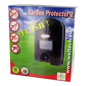   Ultrahangos kutya-macska riasztó, villanófényes/elemmel működik