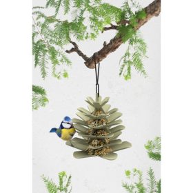   JESSE 98%-ban újrahasznosított madáretető, szürke, magokhoz, újrahasznosított rPET kötéllel 13x13x15